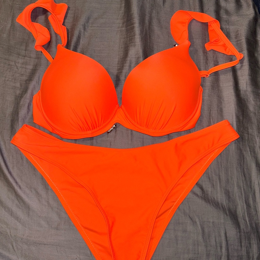 SHEIN Bright Orange Bikini Set